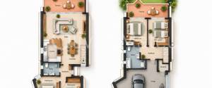 Dúplex de 300 m² con jardín privado, garaje y acceso comunitario directo a la playa de Cala Vinyes